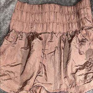 Shimmery rose colored Ruffled shorts